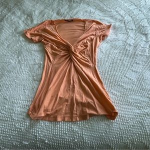 Summer top with V neckline